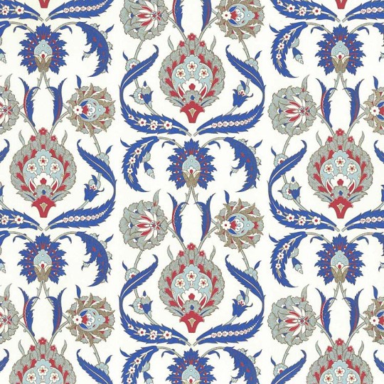 Red and Blue Florentine Cartouche Print Paper ~ Rossi Italy